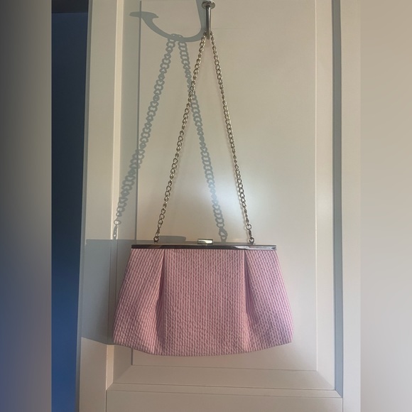 Lilly Pulitzer pink and white striped purse - Picture 2 of 4